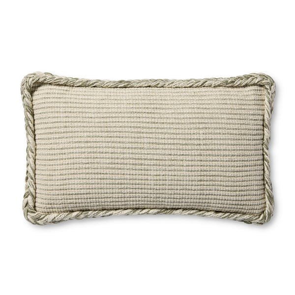 Amber Lewis x Loloi Oroville Natural / Olive 13'' x 21'' Cover w/Poly Pillow