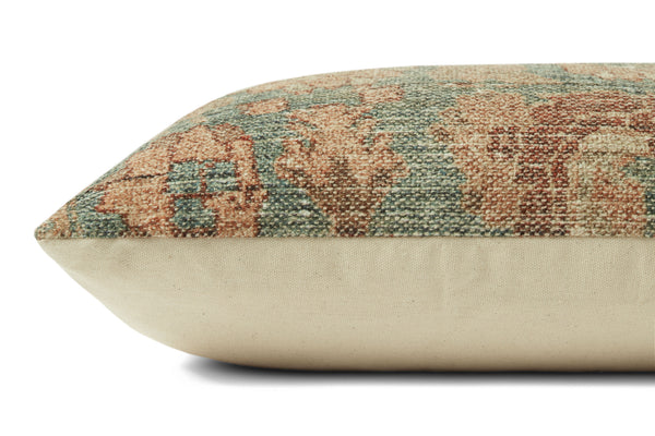 Angela Rose x Loloi Clay Teal / Terracotta 13'' x 21'' Cover w/Poly Pillow