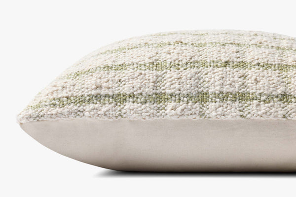 Ivory and Green Plaid Pillow
