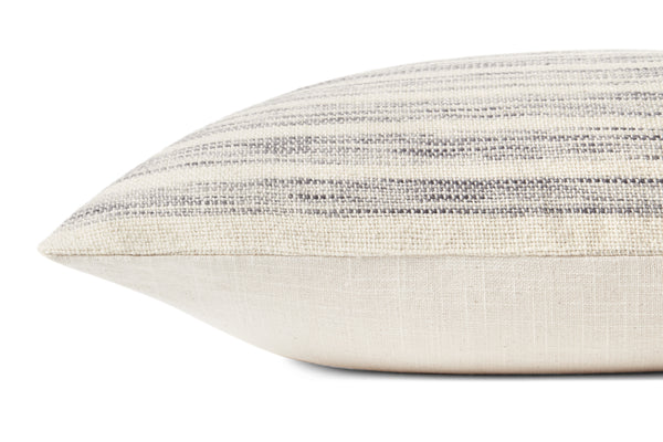 Amber Lewis x Loloi Marielle Ivory / Stone 22'' x 22'' Cover Only Pillow