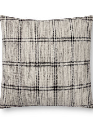 Amber Lewis x Loloi Dalia Ivory / Granite 22'' x 22'' Cover Only Pillow