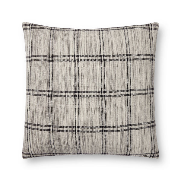 Amber Lewis x Loloi Dalia Ivory / Granite 22'' x 22'' Cover Only Pillow