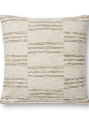 Amber Lewis x Loloi Jay Ivory / Sand 22'' x 22'' Cover w/Poly Pillow