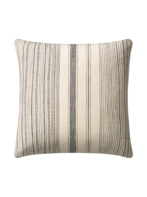 Angela Rose x Loloi Celina PAR0015 Ivory / Grey 18'' x 18'' Cover w/Poly Pillow