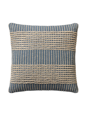 Angela Rose x Loloi Sophia PAR0017 Blue 18'' x 18'' Cover w/Poly Pillow