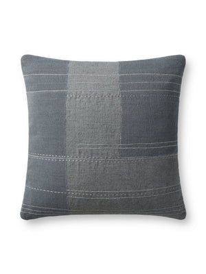 Amber Lewis x Loloi PAL0001 Blue 18" x 18" Cover Only Pillow