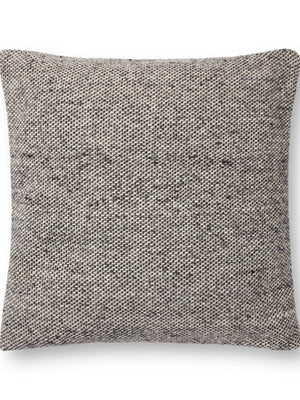 Amber Lewis x Loloi Claudette Charcoal / Grey 22'' x 22'' Cover w/Poly Pillow