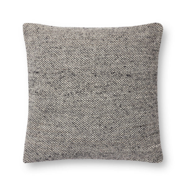 Amber Lewis x Loloi Claudette Charcoal / Grey 22'' x 22'' Cover w/Poly Pillow