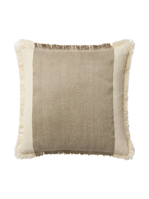 Amber Lewis x Loloi Seraphina PAL0037 Ivory / Earth 18'' x 18'' Cover w/Poly Pillow