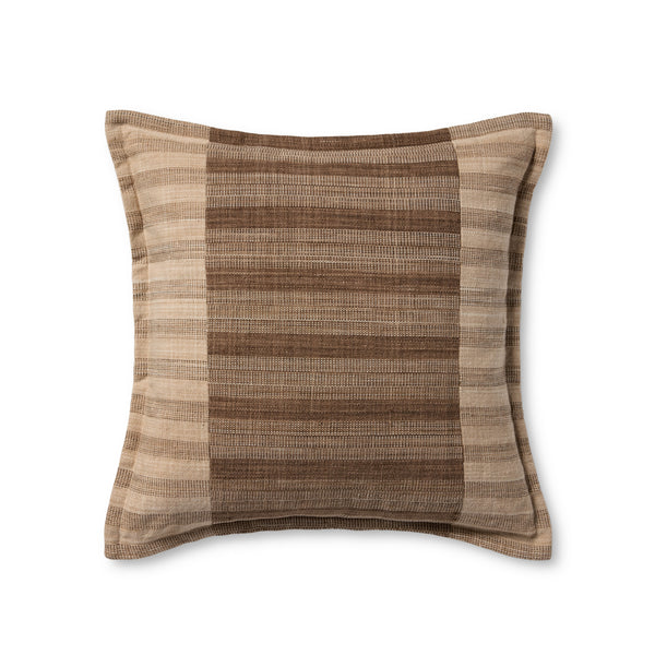 Amber Lewis x Loloi Vespera Brown / Multi 18'' x 18'' Cover w/Poly Pillow