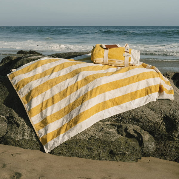 The Beach Towel / Crew Mimosa Yellow Stripe