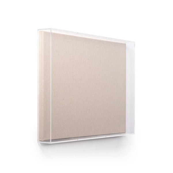 Modern Acrylic Shadowbox with Linen Canvas - UV Grade