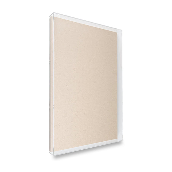 Modern Acrylic Shadowbox with Linen Canvas - UV Grade