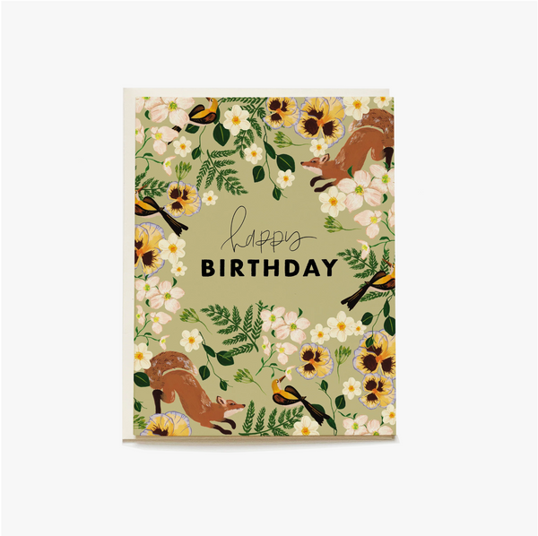 Fox Birthday Card