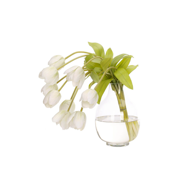 Tulips in Glass Vase
