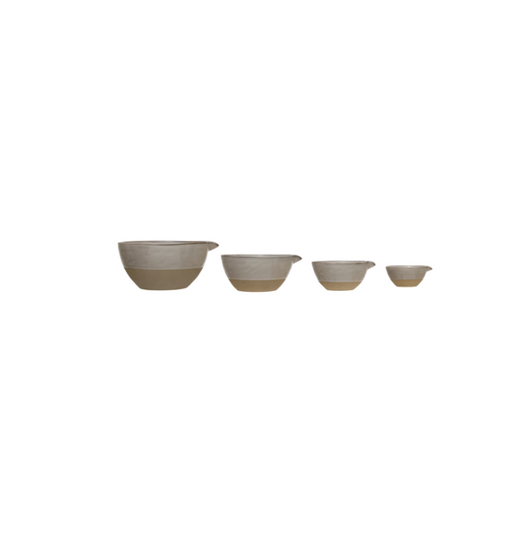 Glazed Stoneware Bowls - Set of 4