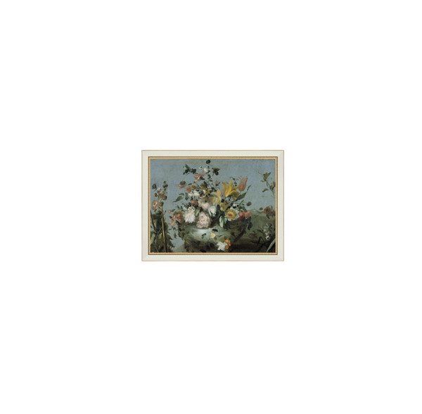 Blue Still Life with Flowers