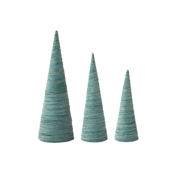 Light Green Velvet Cone Tree