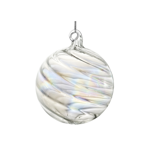 Iridescent Swirl Glass Ornament