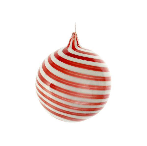 Peppermint Swirl Glass Ornament