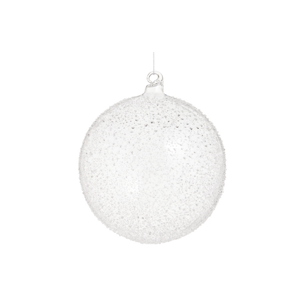 Textured Clear Ball Ornament