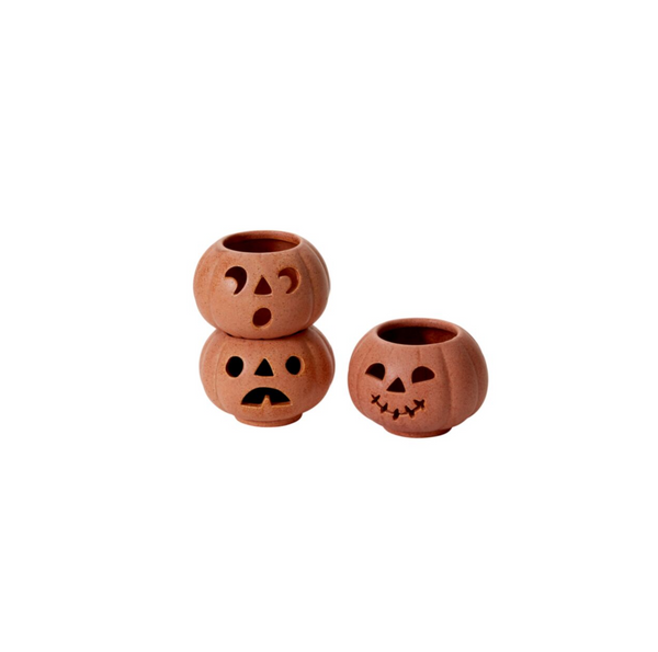 Grinning Pumpkins Votive - Set of 3