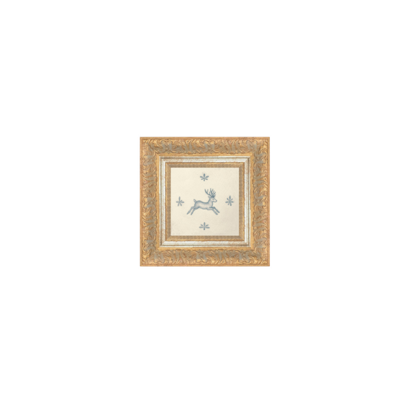 Leaping Stag Delft Tile