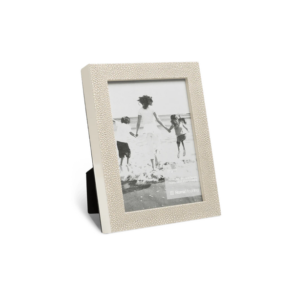Elegant Bone Shagreen Picture Frame