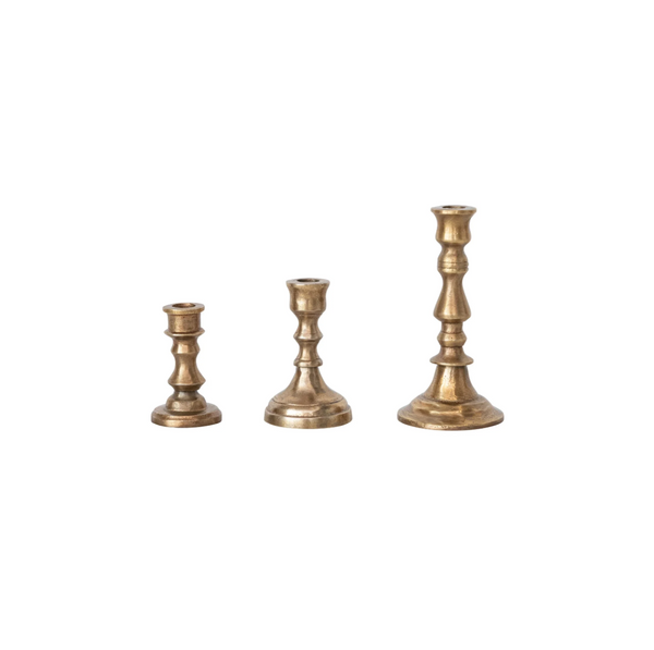 Antique Brass Taper Holder