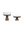 Stoneware Serving Dishes with Wood Pedestals