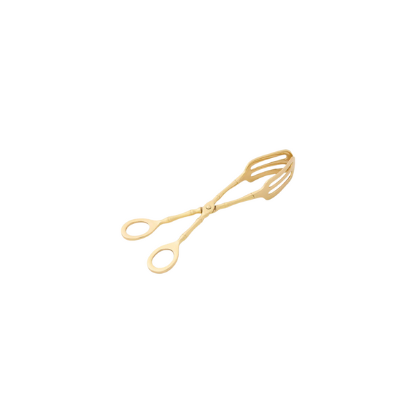 Polished Gold Serving Tongs