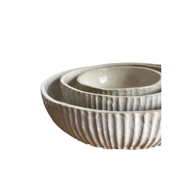 Ribbed Serving Bowls
