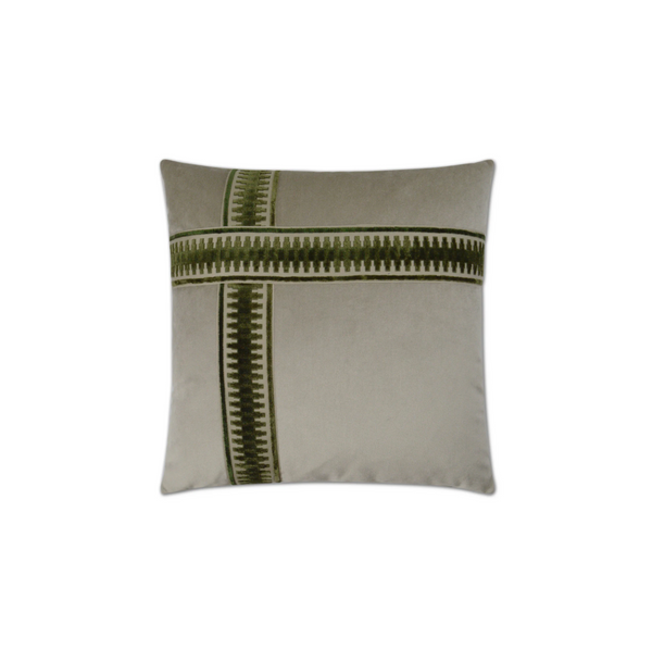 Emerald Velvet Band Pillow