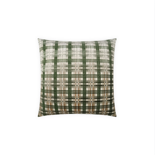Luxe Plaid Emerald Pillow