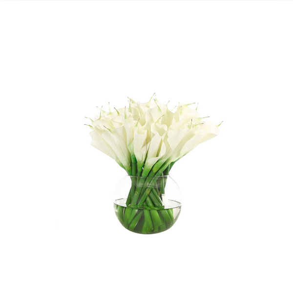 White Calla Lily in Glass Bubble