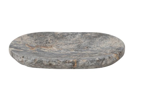 Oval Travertine Soap Dish
