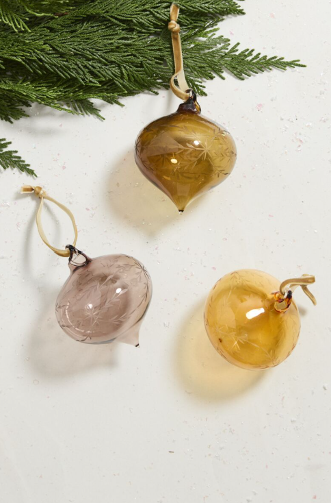 Etched Bauble Ornament