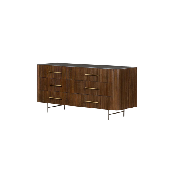 6 Drawer Channeled Dresser