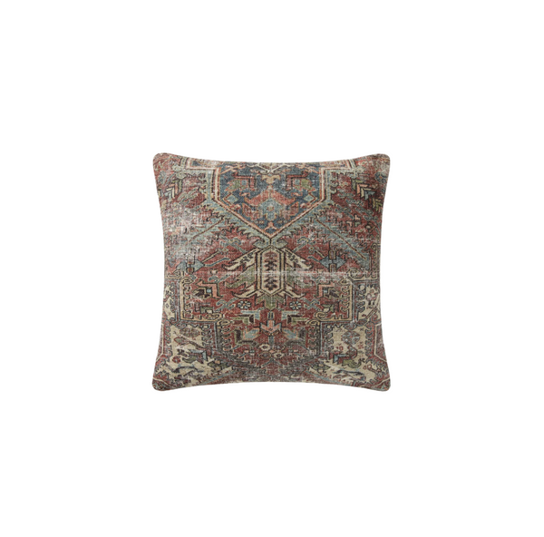 Rust / Multi Cover w/Down Pillow