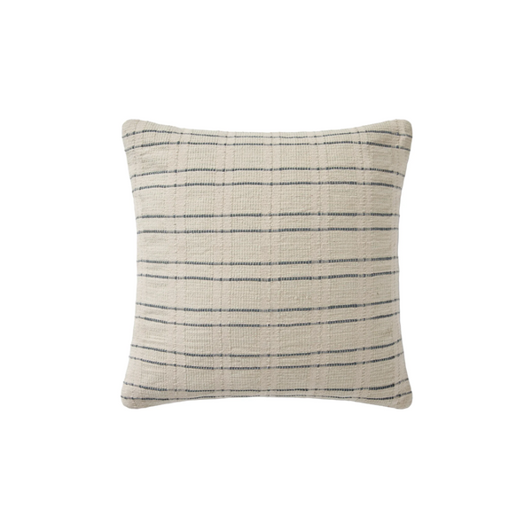 Cream / Blue Cover w/Poly Pillow