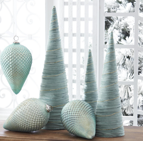 Light Green Velvet Cone Tree