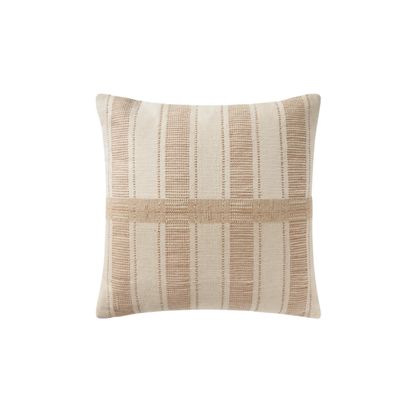Cream / Multi Cover w/Poly Pillow