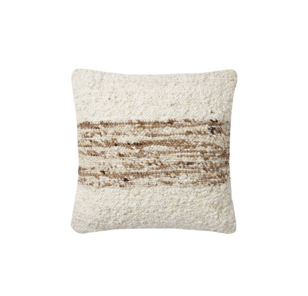 Marie Ivory / Camel Cover Only Pillow