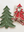 Red Ceramic Tree Shaped Plate