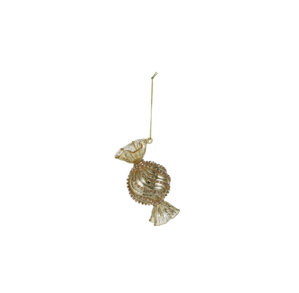 Mercury Glass Candy Ornament with Jewels