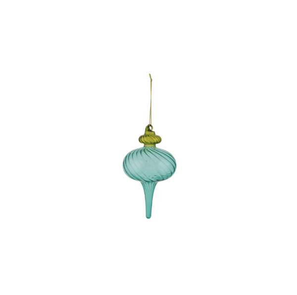 Two Tone Glass Finial Ornaments