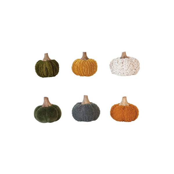 Velvet & Boucle Pumpkins