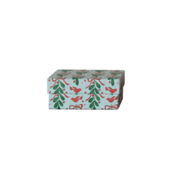 Paper Gift Box with Botanical Pattern