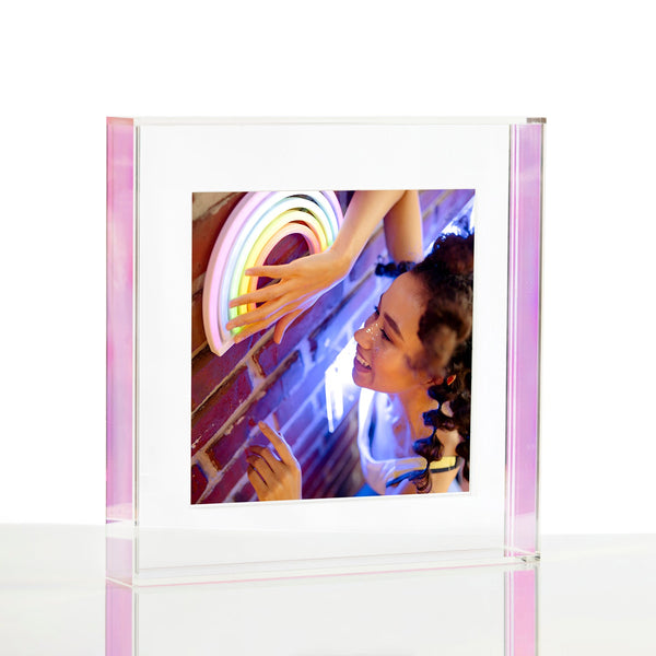 Float Frame for Tabletop or Wall with Magnetic Photo Holder