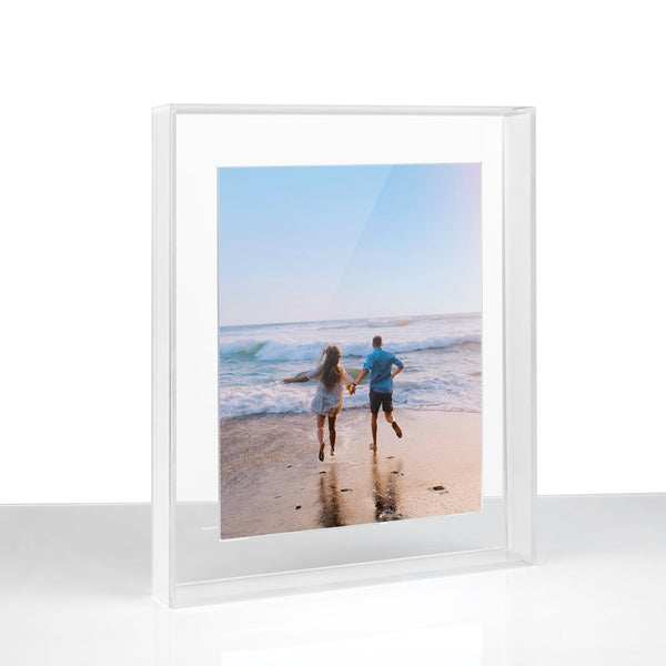 Float Frame for Tabletop or Wall with Magnetic Photo Holder